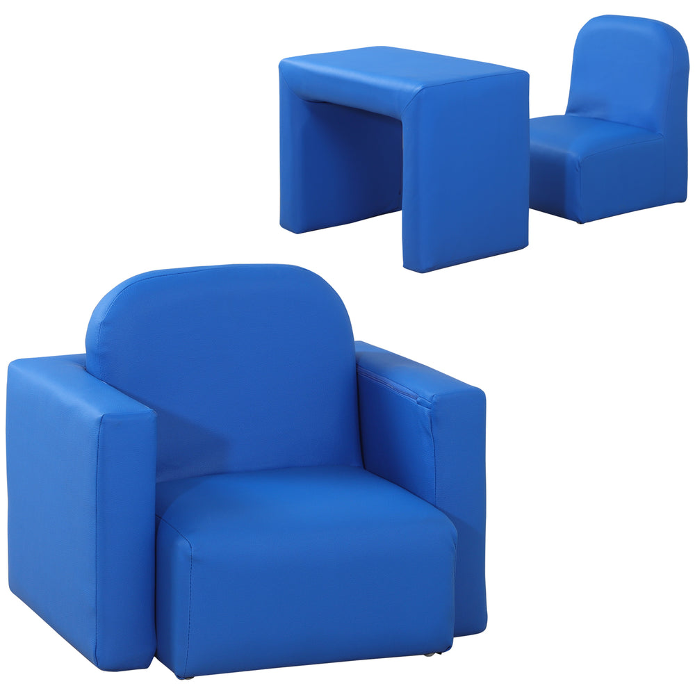 Canapé pour enfants 2 en 1 pour tout-petits de 3 à 9 ans, bleu