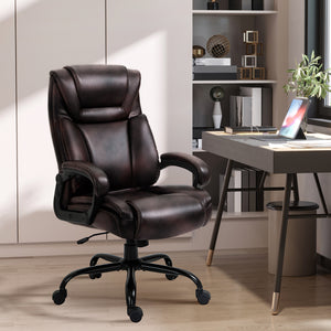 Faux leather armchair, brown