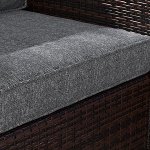 Coussins de rechange pour chaise de patio avec dossier, lot de 4, gris