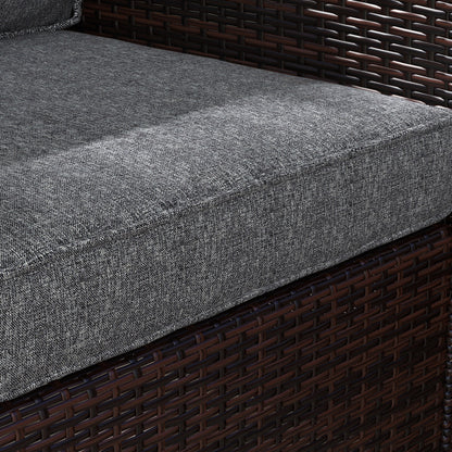 Coussins de rechange pour chaise de patio avec dossier, lot de 4, gris