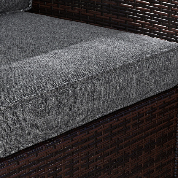 Coussins de rechange pour chaise de patio avec dossier, lot de 4, gris