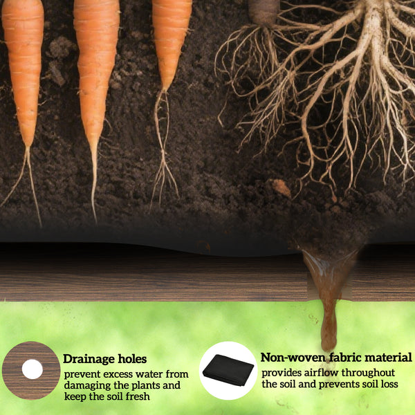 Jardinière surélevée mobile en bois avec roulettes verrouillables et étagère de rangement