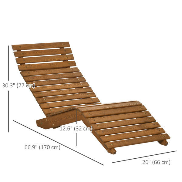 Chaise longue d'extérieur en bois, design incurvé, teck