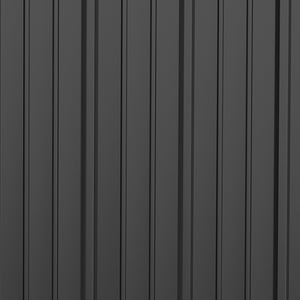 Abri de jardin en acier avec porte verrouillable simple, noir