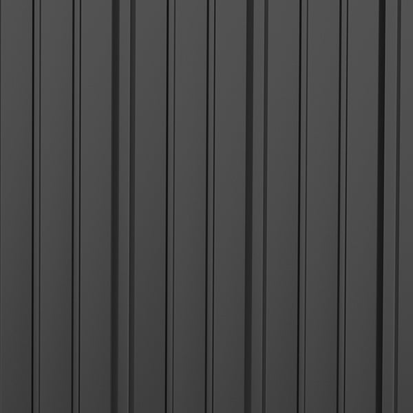 Abri de jardin en acier avec porte verrouillable simple, noir