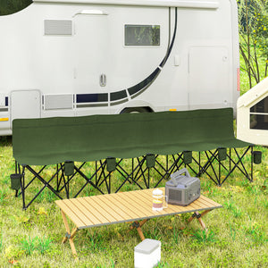 6-seater folding camping chair with cup holder and carry bag