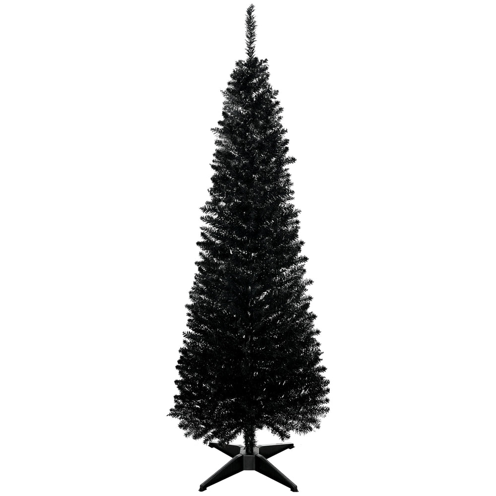 Sapin de Noël artificiel noir de 5 pieds en forme de crayon