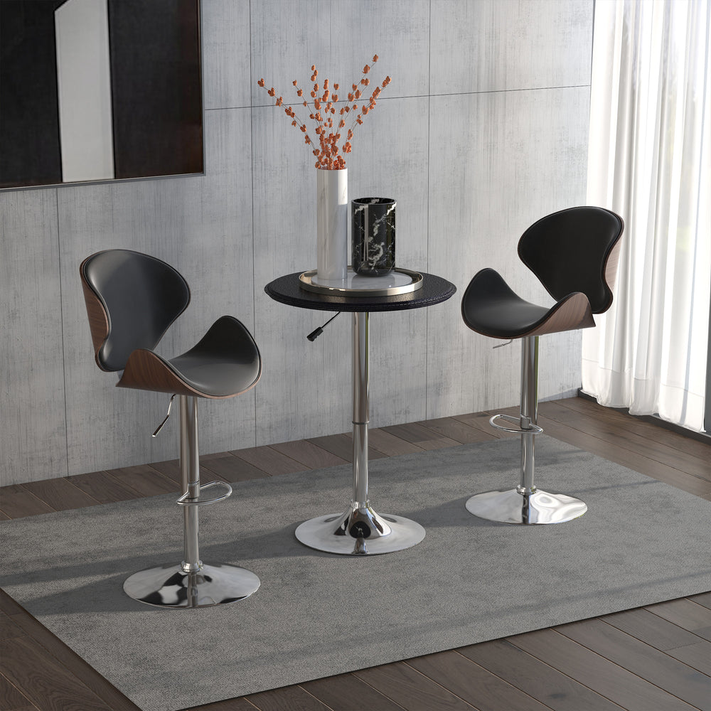 Table de bar ronde moderne, noire