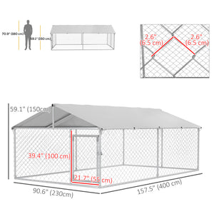 Enclos extérieur avec bâche imperméable et résistante aux UV