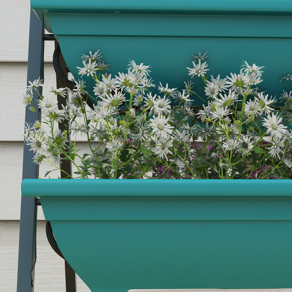 Jardinière surélevée verticale à 3 niveaux avec 5 bacs pour plantes d'extérieur