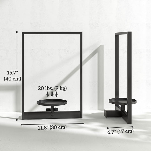 Set of 3 wall-mounted planters for indoor plants