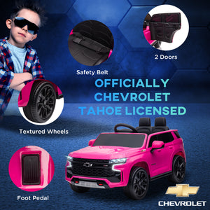 Licensed 12V Chevrolet Tahoe with Parental Remote, Pink