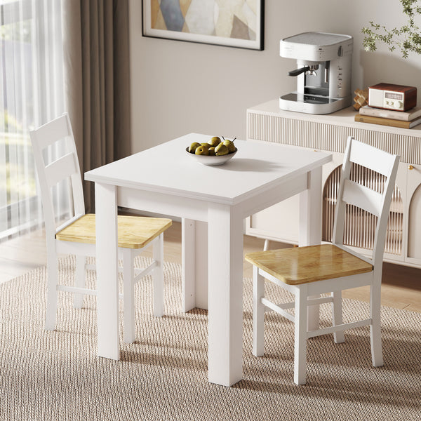 Table de salle à manger extensible pour 4 à 6 personnes, blanche