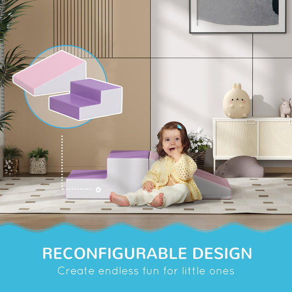 Ensemble de jeux souples 2 pièces pour grimper et ramper, violet