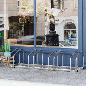 Support pour 4 vélos, argent