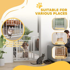 Extra Wide Pet Gate with Small Door