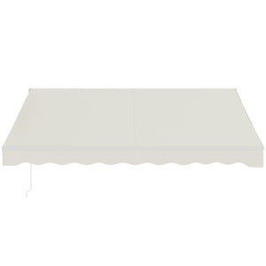 12'x10' Electric Retractable Awning, UV Protection Sun Shade Shelter w/ Remote Controller for Deck Balcony Yard, Cream
