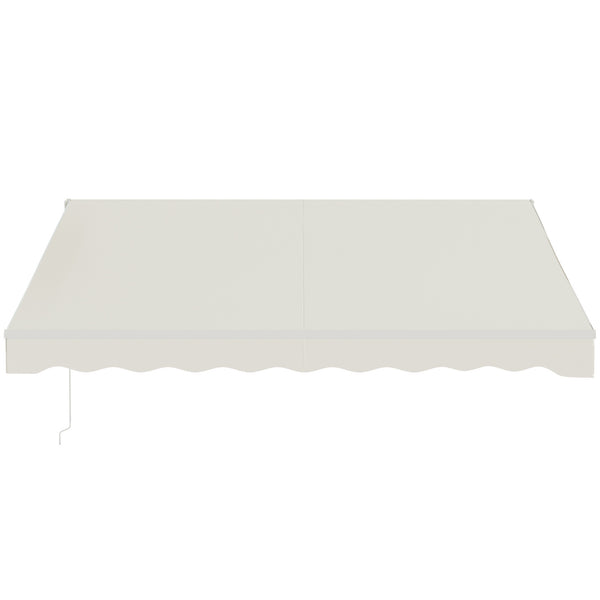 12'x10' Electric Retractable Awning, UV Protection Sun Shade Shelter w/ Remote Controller for Deck Balcony Yard, Cream