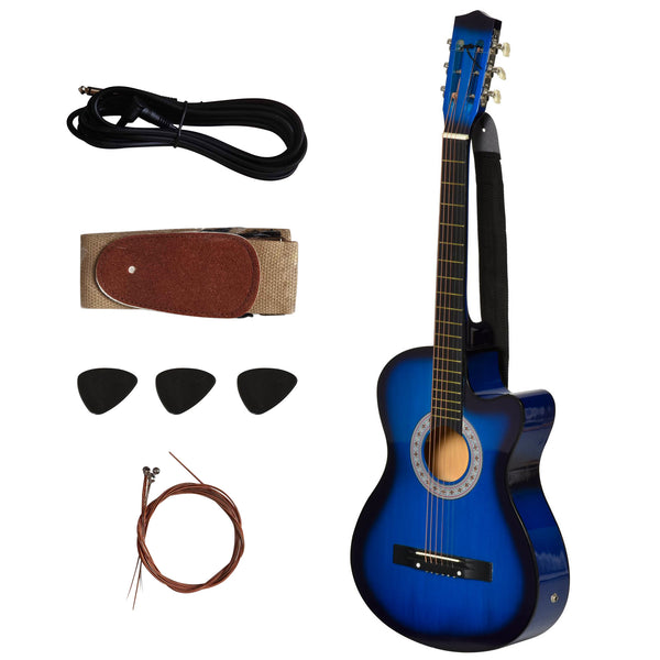 38 inch Classical Electro-Acoustic Guitar, Blue