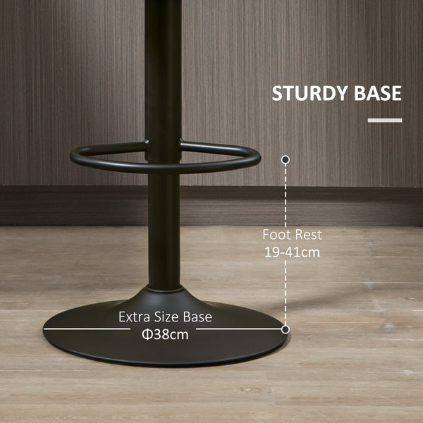 Set of 2 modern bar stools in faux leather, dark grey