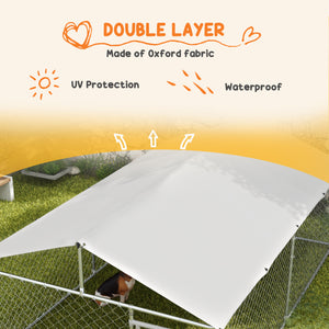 Enclos extérieur avec bâche imperméable et résistante aux UV