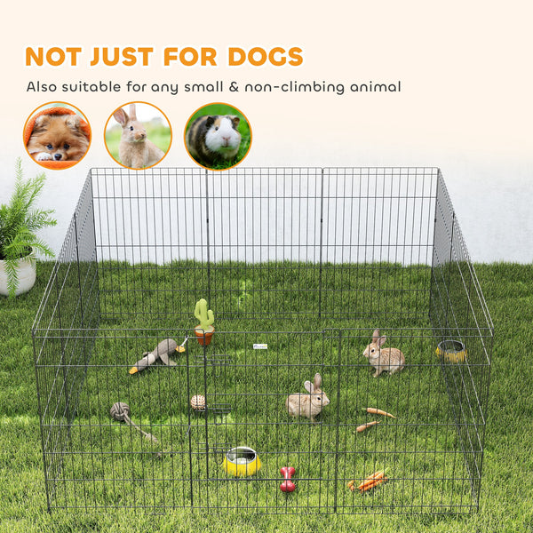 Foldable metal playpen with 12 panels