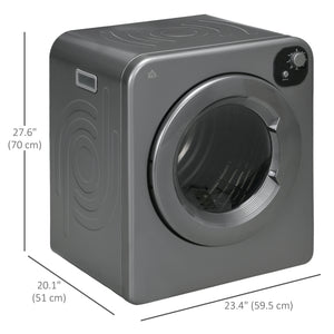 Sèche-linge compact, 1 300 W, 3,22 pi³, électrique, portable, avec 7 modes de séchage, pour appartement ou dortoir, gris