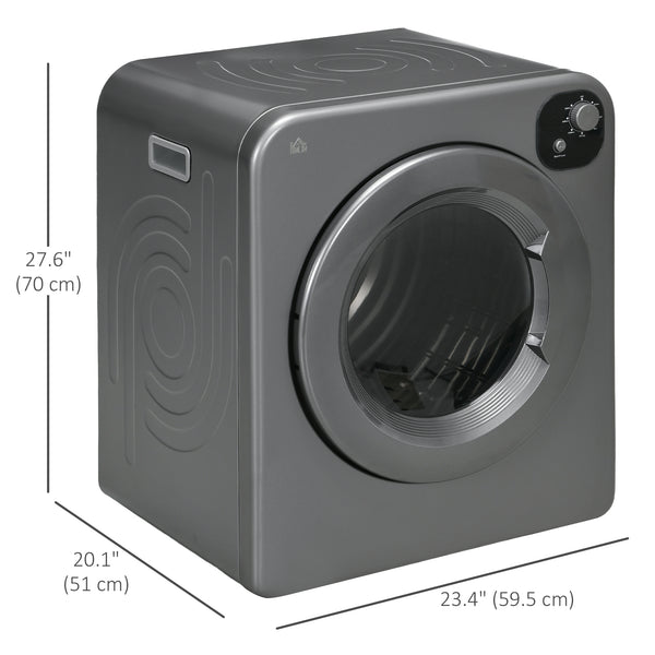Sèche-linge compact, 1 300 W, 3,22 pi³, électrique, portable, avec 7 modes de séchage, pour appartement ou dortoir, gris