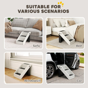 Dog stairs with 3 non-slip steps