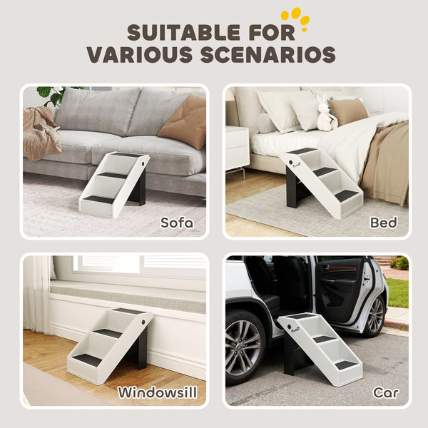 Dog stairs with 3 non-slip steps