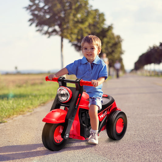 Toddler Motorcycle with Music and Bubbles, for Ages 2-5, Red