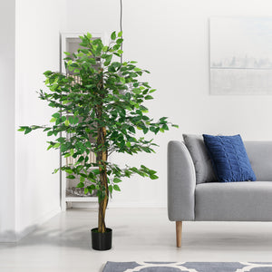 Artificial Ficus, 1.5m tall, artificial indoor plant with pot, for interior decoration