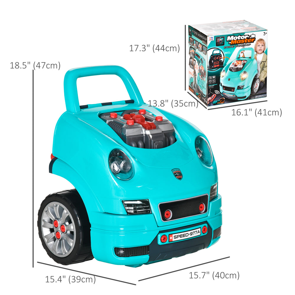 Ensemble de jeu d'entretien automobile, bleu