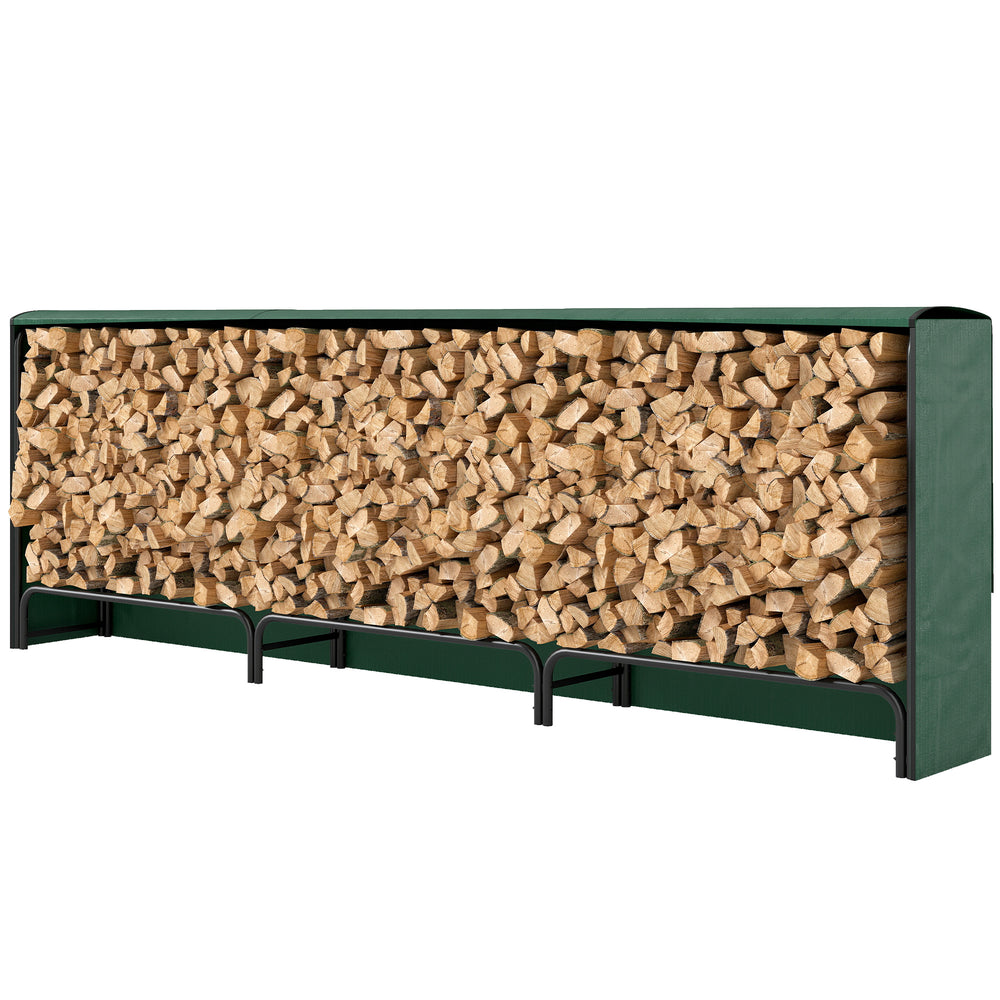 Support à bois de chauffage de 10 pi avec housse et capacité de 660 lb