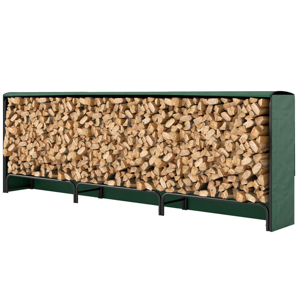 Support à bois de chauffage de 10 pi avec housse et capacité de 660 lb