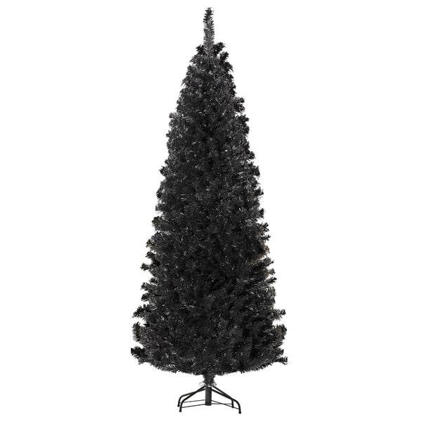 Sapin de Noël artificiel noir de 6 pieds avec ouverture automatique