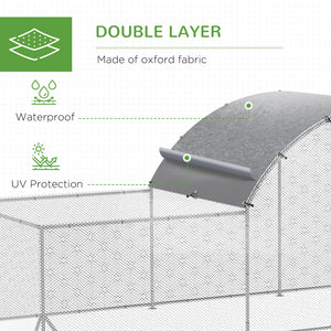 Metal Chicken Coop with Waterproof and UV-Resistant Cover