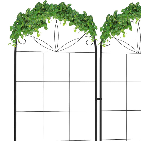 Lot de 2 treillis de jardin pour plantes grimpantes