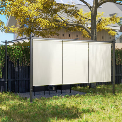 Pergola rétractable 10' x 12' avec store enrouleur, gazebo mural ou autoportant, UPF30+