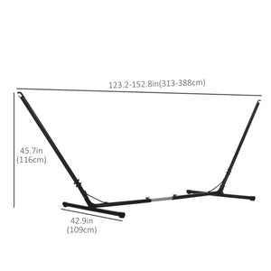 Support de hamac réglable, compatible avec les hamacs de 3 à 4 m, capacité jusqu'à 120 kg, noir