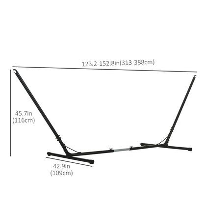 Adjustable Hammock Stand, Fits 3-4m Hammocks, Holds up to 120kg, Black