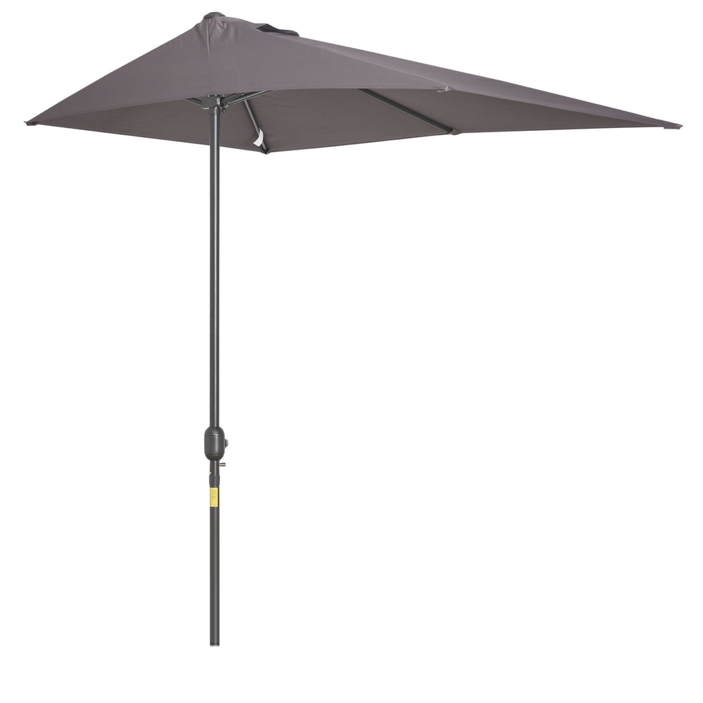 Parasol demi-rond de 8 pieds, gris