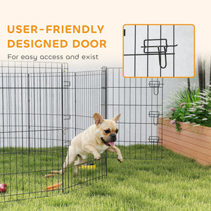 Foldable metal playpen with 12 panels