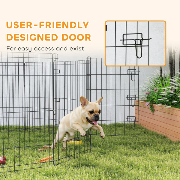 Foldable metal playpen with 12 panels