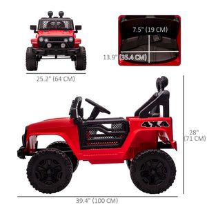12V Off-Road Car with Remote Control, Red