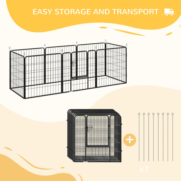 8-panel heavy-duty metal playpen