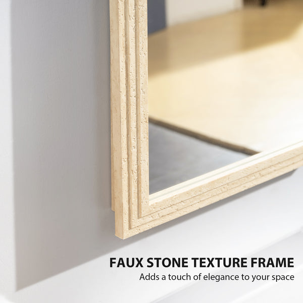 Miroir pleine longueur, beige