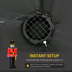 6-foot tall red and black nutcracker