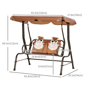 Balancelle 2 places pour enfants motif singe