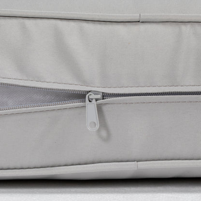 Coussins de chaise de patio épais et profonds pour siège d'extérieur avec coussin de dossier, gris clair